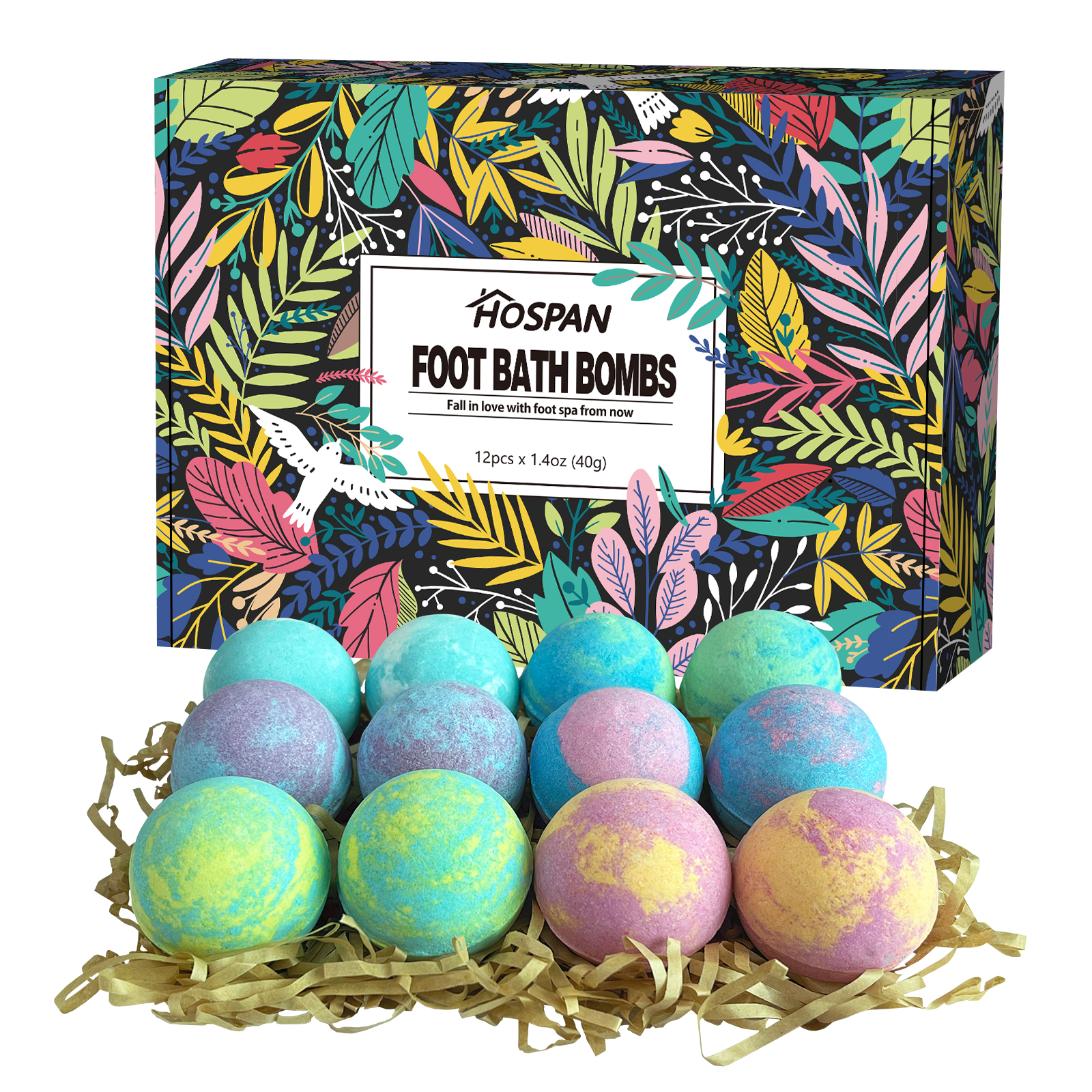 HOSPAN Organic Foot Bath Bombs Gift Set